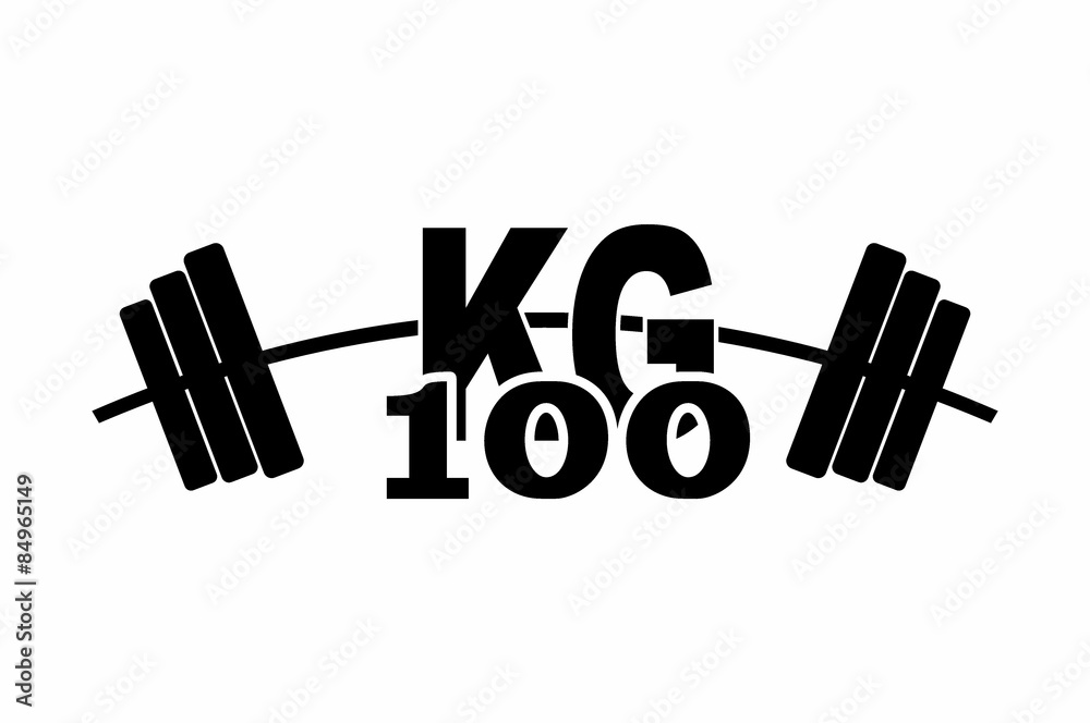100 KG Weight. Fitness emblem. Gym templates. Vector. Stock Vector | Adobe  Stock