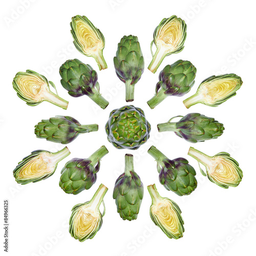 Obraz na płótnie Artichoke rosette composition