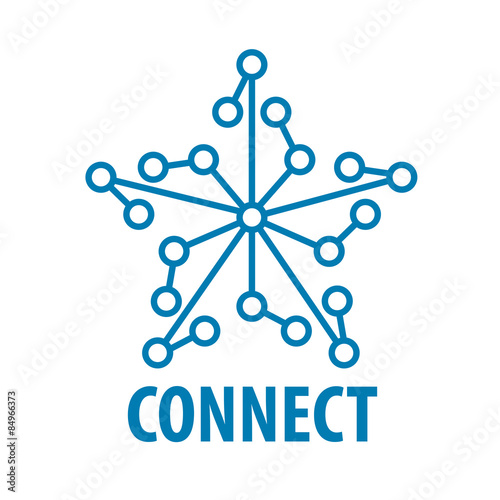 vector logo connect to the star network