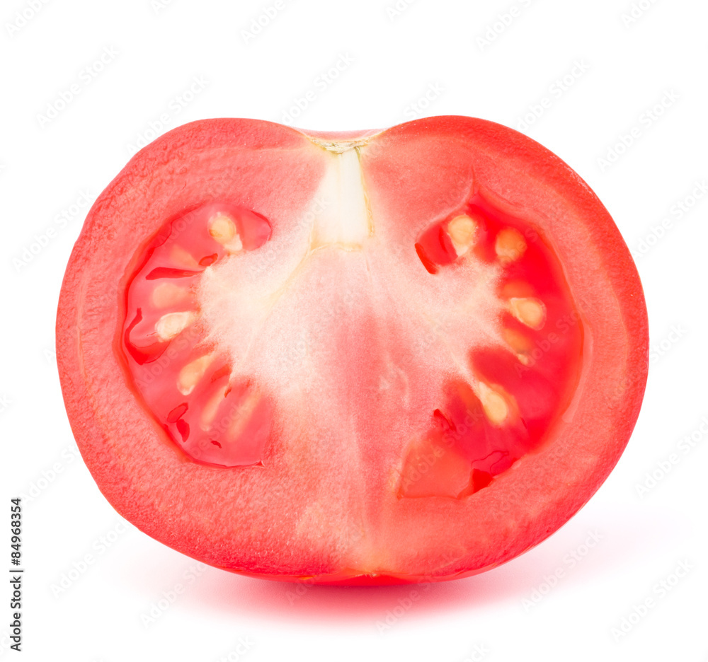 Tomato vegetable slice isolated on white background cutout Tomato vegetable slice isolated on white background cutout