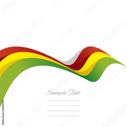 Abstract cover Bolivian ribbon white background vector