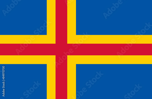 Flag of Aland Horizontal photo