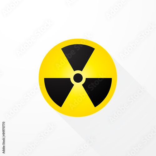 symbol radioactivity with long shadows