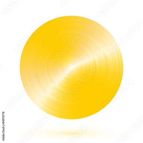Round brushed gold with reflections