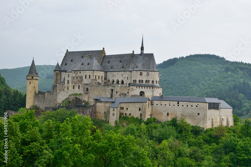 Medieval Castle Vianden, build on top of the mountain in Luxembourg 