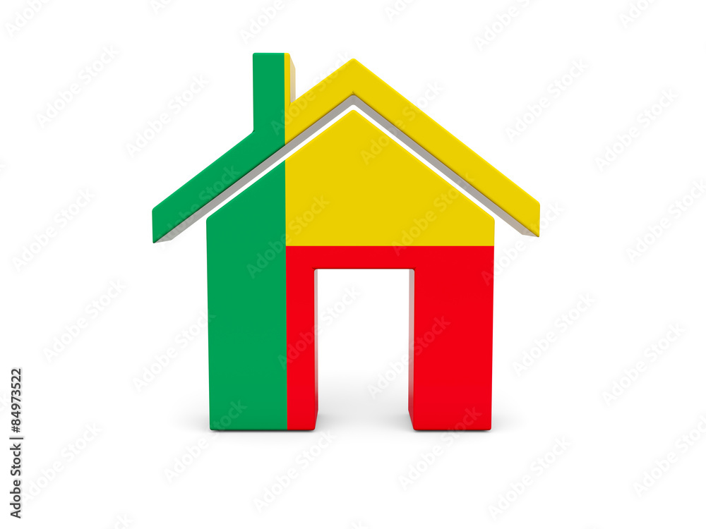 Home with flag of benin Home with flag of benin