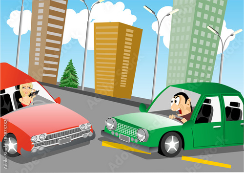 the accident on the road