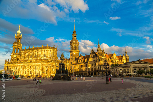 Sunset view of Dresden.