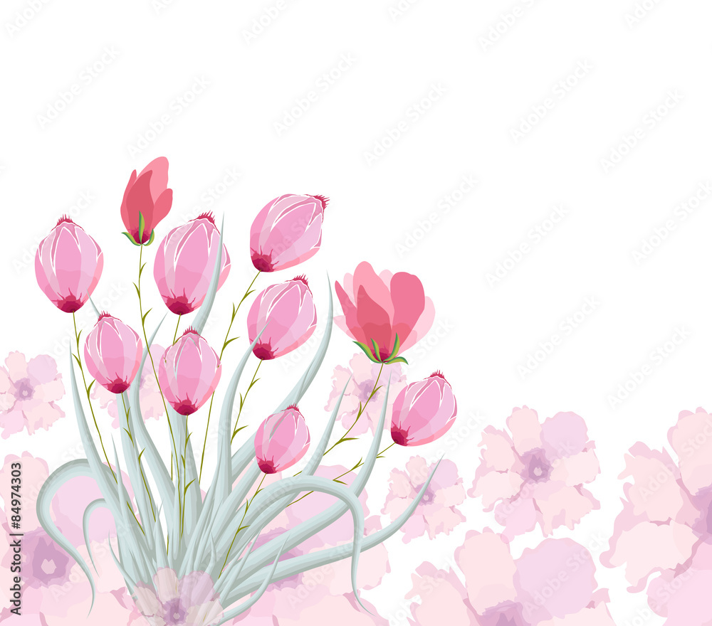 Obraz premium Tulipany oryginalne malarstwo akwarela