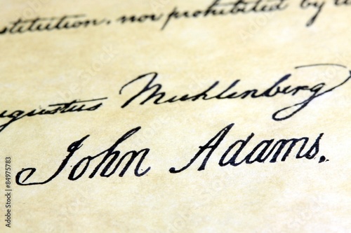 John Adams signature US constitution