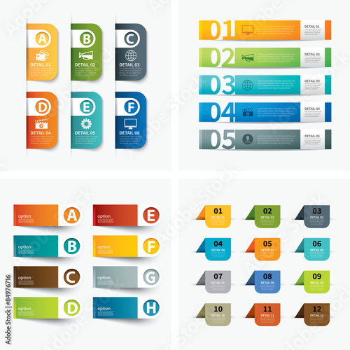 set of infographic templates