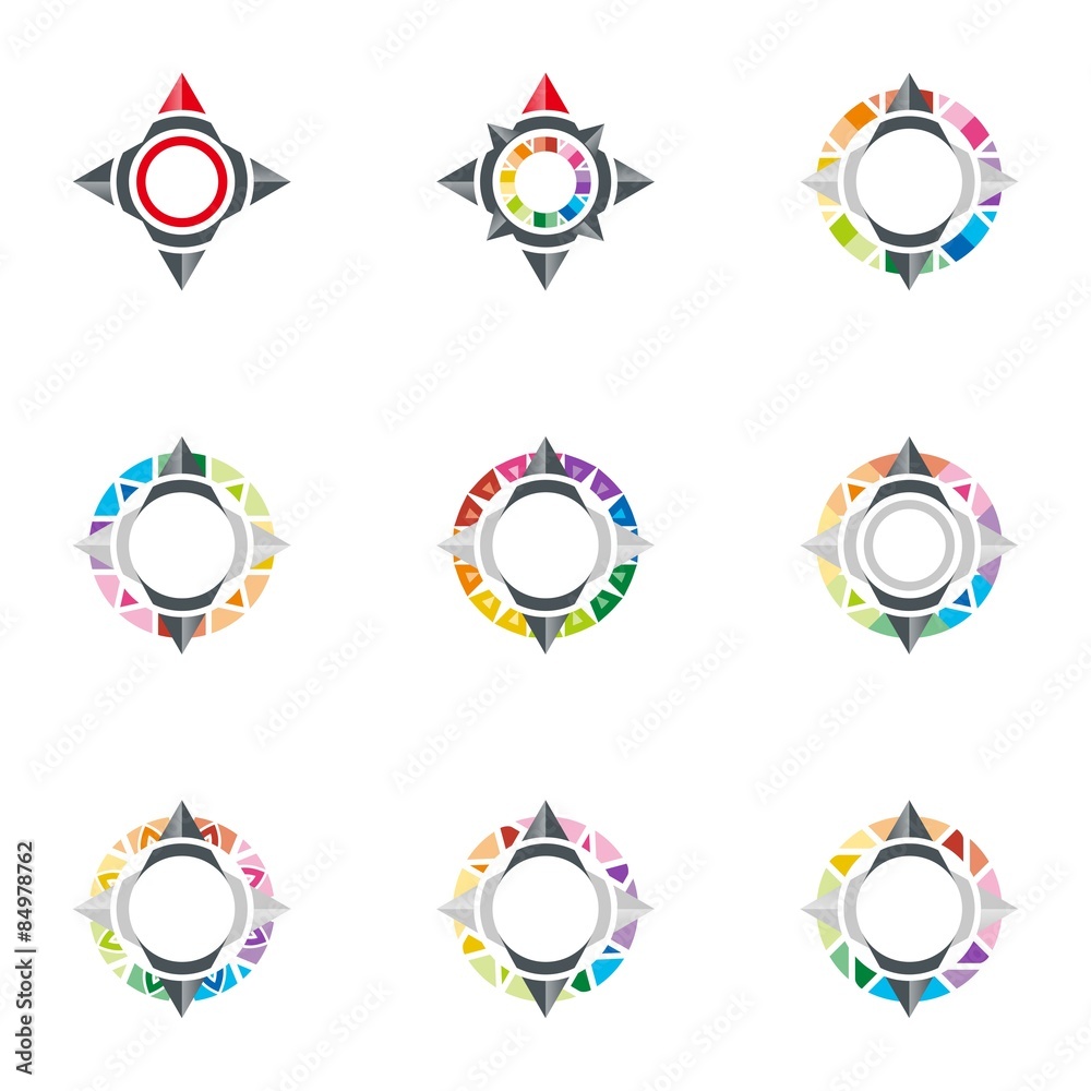 Logo Compass Compassion Concept Design Vector Stock Vector | Adobe Stock