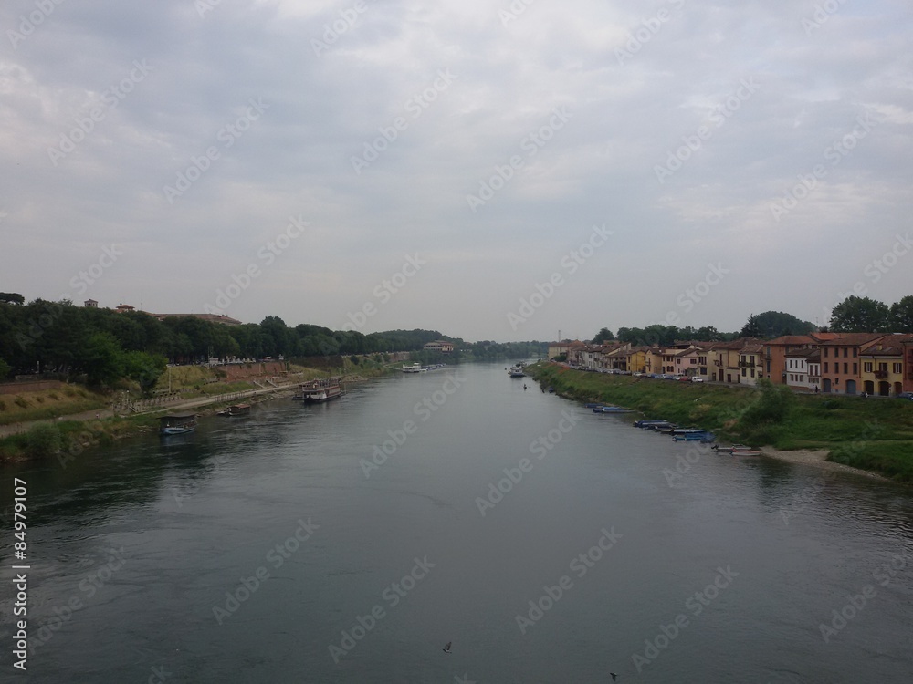 Vista dal ponte vecchio di Pavia