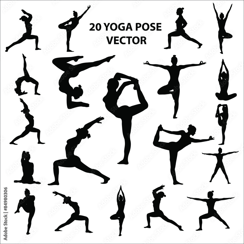 Yoga pose icon vector