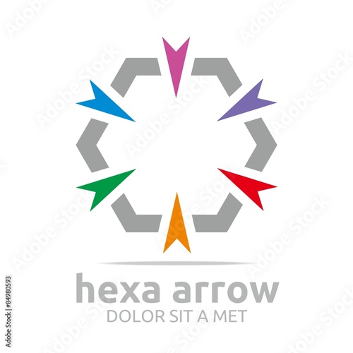 Logo Abstract Circle Arrow Star Design