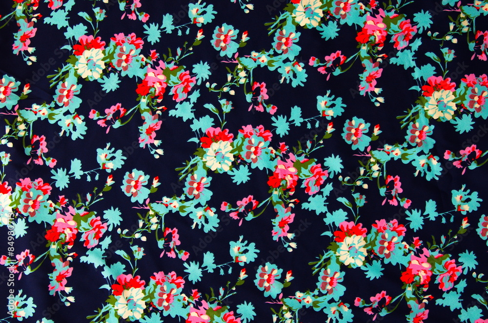 beautiful style  flowers on cloth fabric.