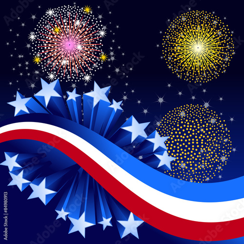 Patriotic Background. 
Elements are in separate layers and grouped. Very easy to edit, It contains EPS10 with large resolution JPG.