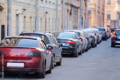 image of a vehicles parked near the road © Dmitry Vereshchagin
