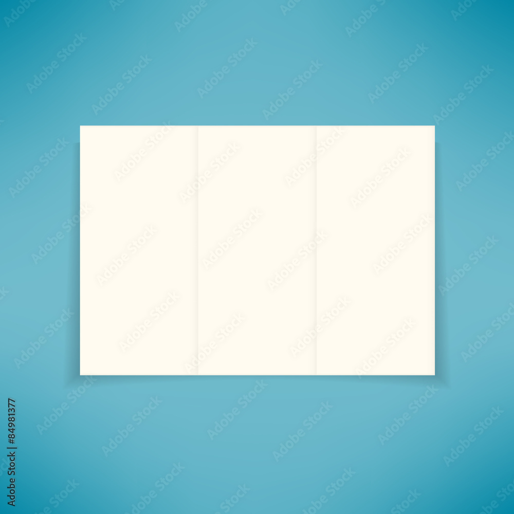 Empty three fold brochure leaflet flyer design template. Vector Empty three fold brochure leaflet flyer design template. Vector