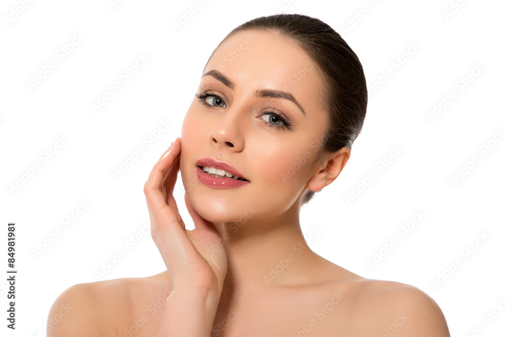 Beautiful Young Woman with Clean Fresh Skin close up.. Beautiful Young Woman with Clean Fresh Skin close up..