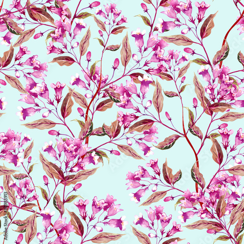 Weigelas Flower Seamless Pattern