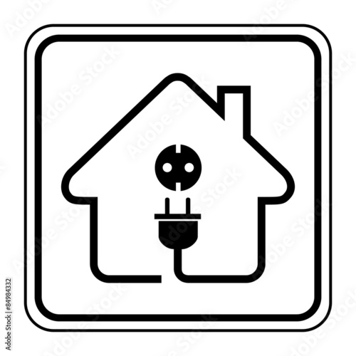 Logo maison et électricité.