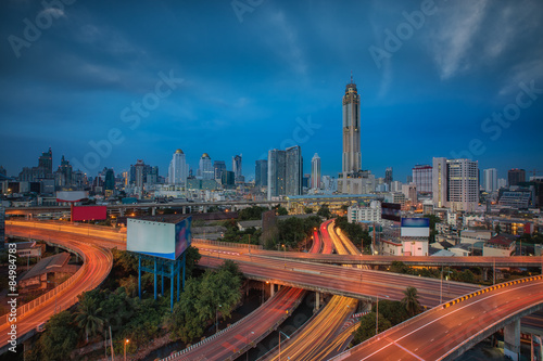 Morning sunrise in Bangkok city