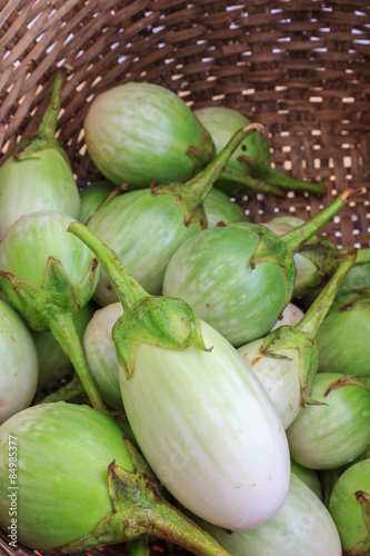 eggplant in basket photo