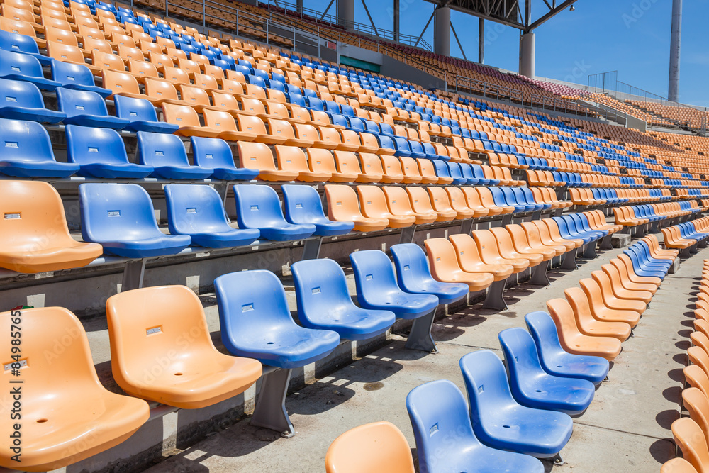 Naklejka premium Jasne siedzisko stadionowe