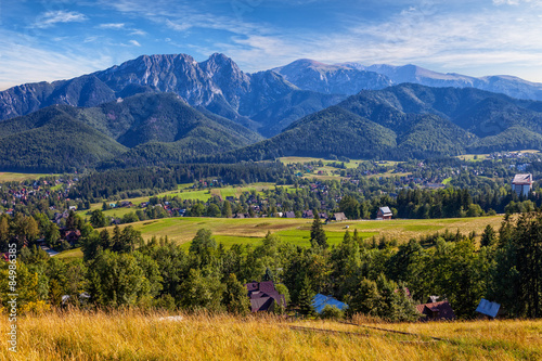 View from Gubalowka on the Tatra Mountains, Poland.