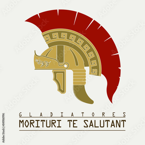 Gladiator helmet,  Roman legionnaire - vector