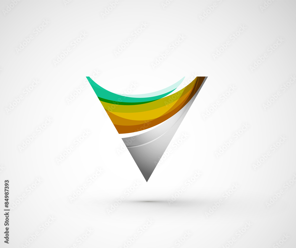 Abstract geometric company logo triangle, arrow Abstract geometric company logo triangle, arrow