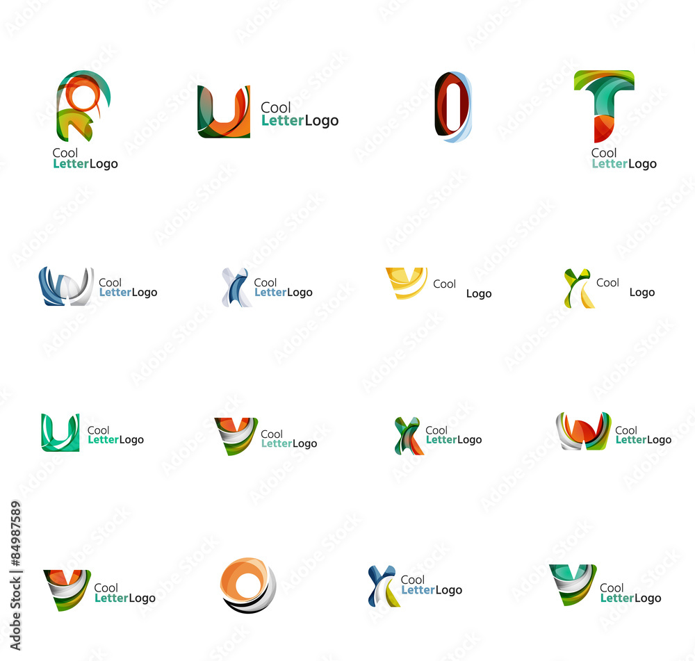 Set of universal company logo ideas, business icon collection Set of universal company logo ideas, business icon collection