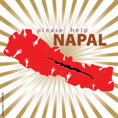 Please help and donate Napal / Vector illustration for element graphic and present helping NEPAL.