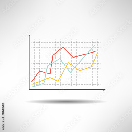 Economic finance graphics chart icon. Market sale diagram graph