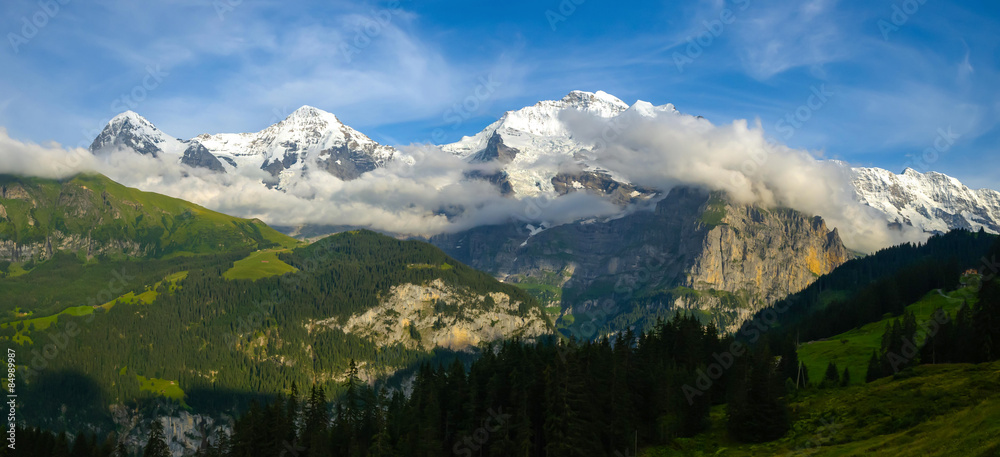 Obraz premium Mountain landscape - Jungfrau from Murren Switzerland Alps