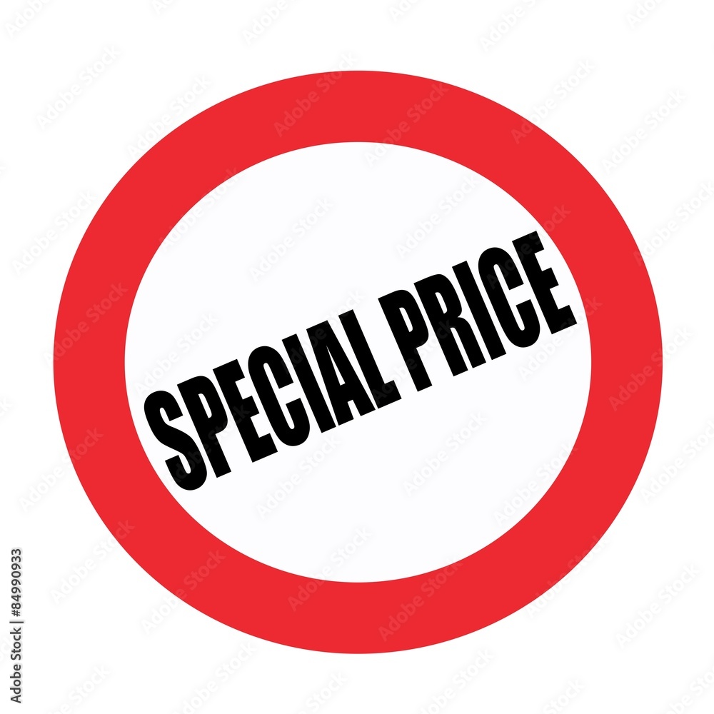Special price black stamp text on white Special price black stamp text on white