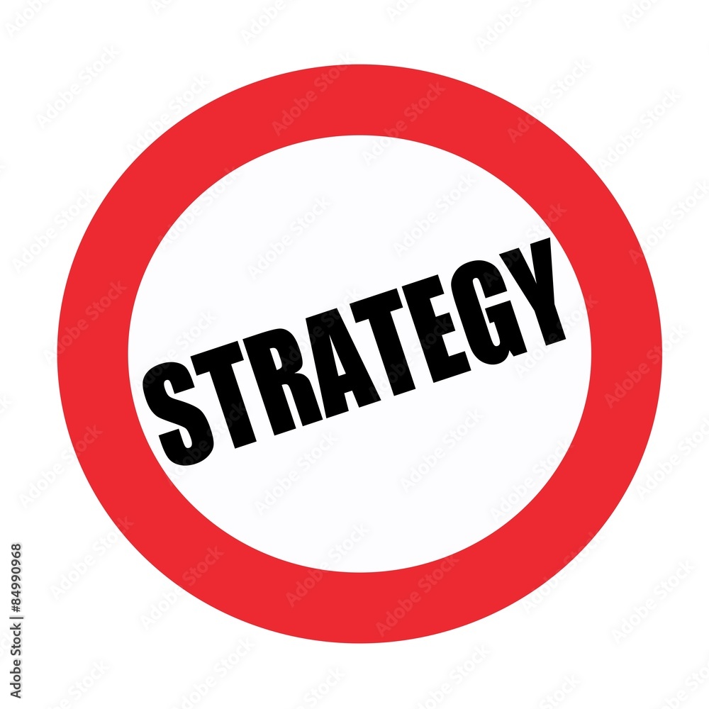 Strategy black stamp text on white Strategy black stamp text on white
