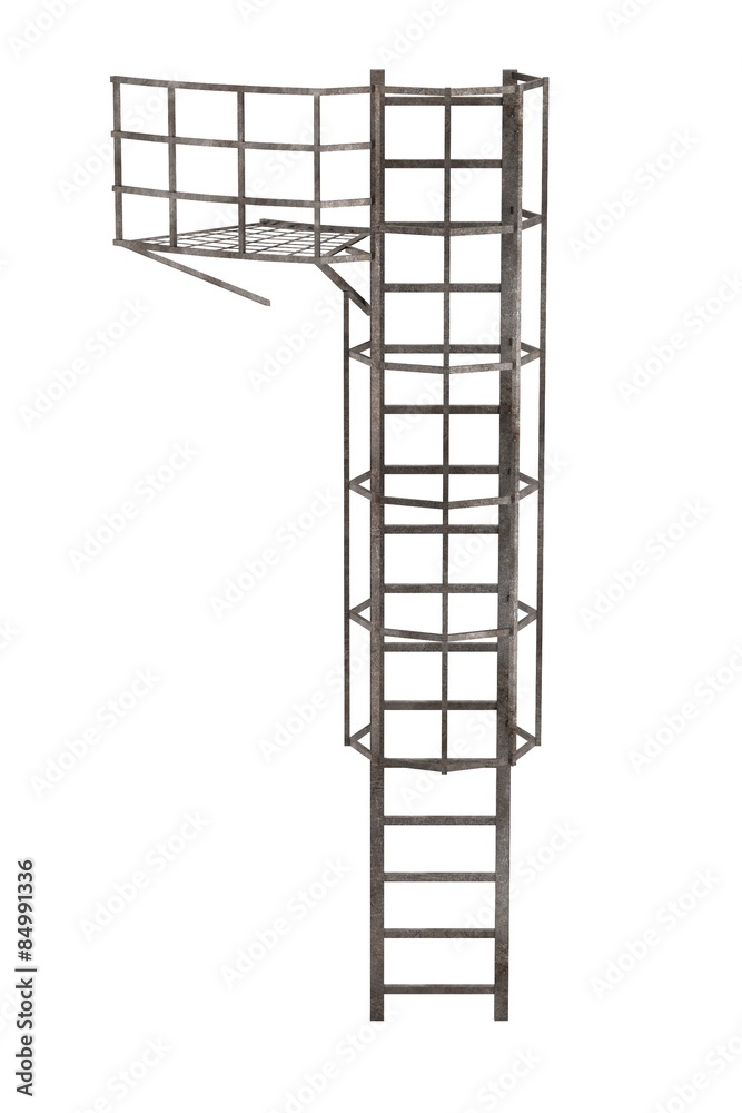 3d render of chimney ladder 3d render of chimney ladder