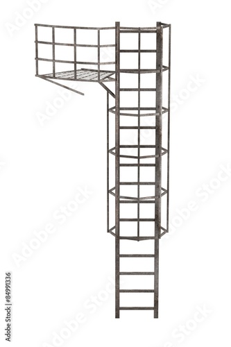 3d render of chimney ladder