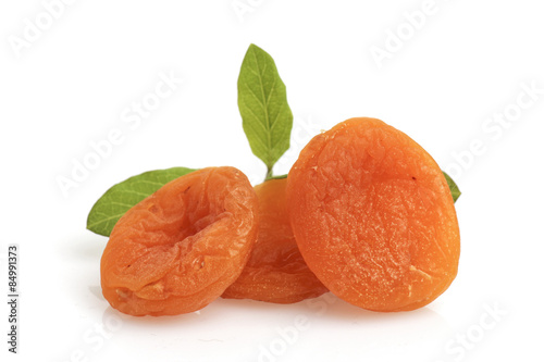 dried apricots isolated