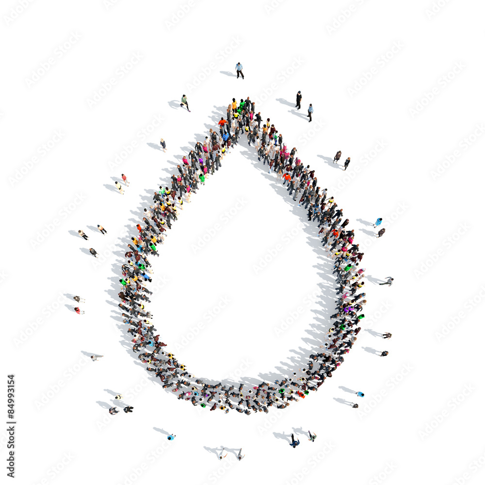 people in the shape of a drop. people in the shape of a drop.