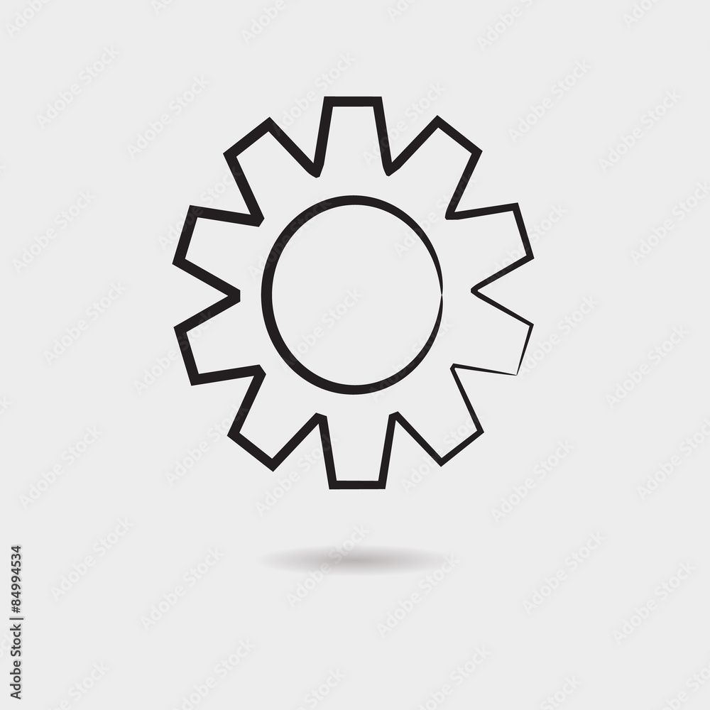 Gear vector icon
