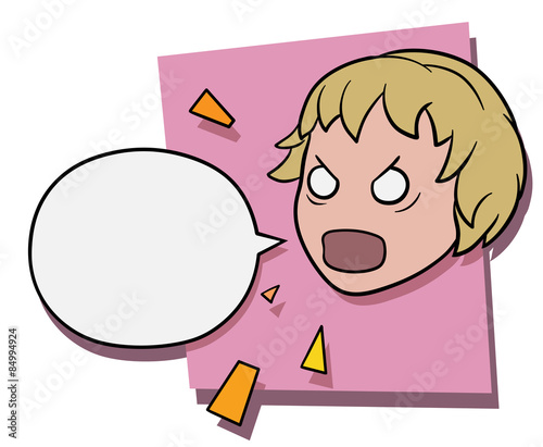 angry shouting girl