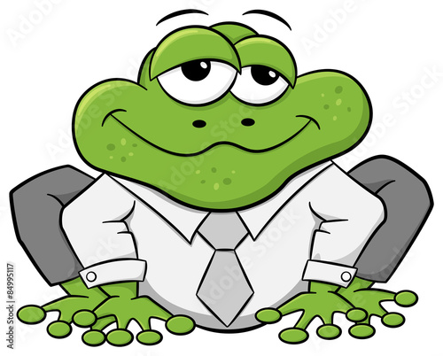 Business Frosch mit Hemd und Krawatte 