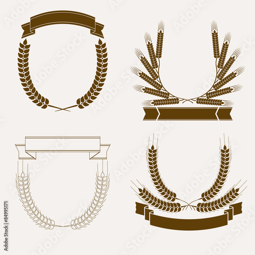 Spikelet wreaths with ribbons