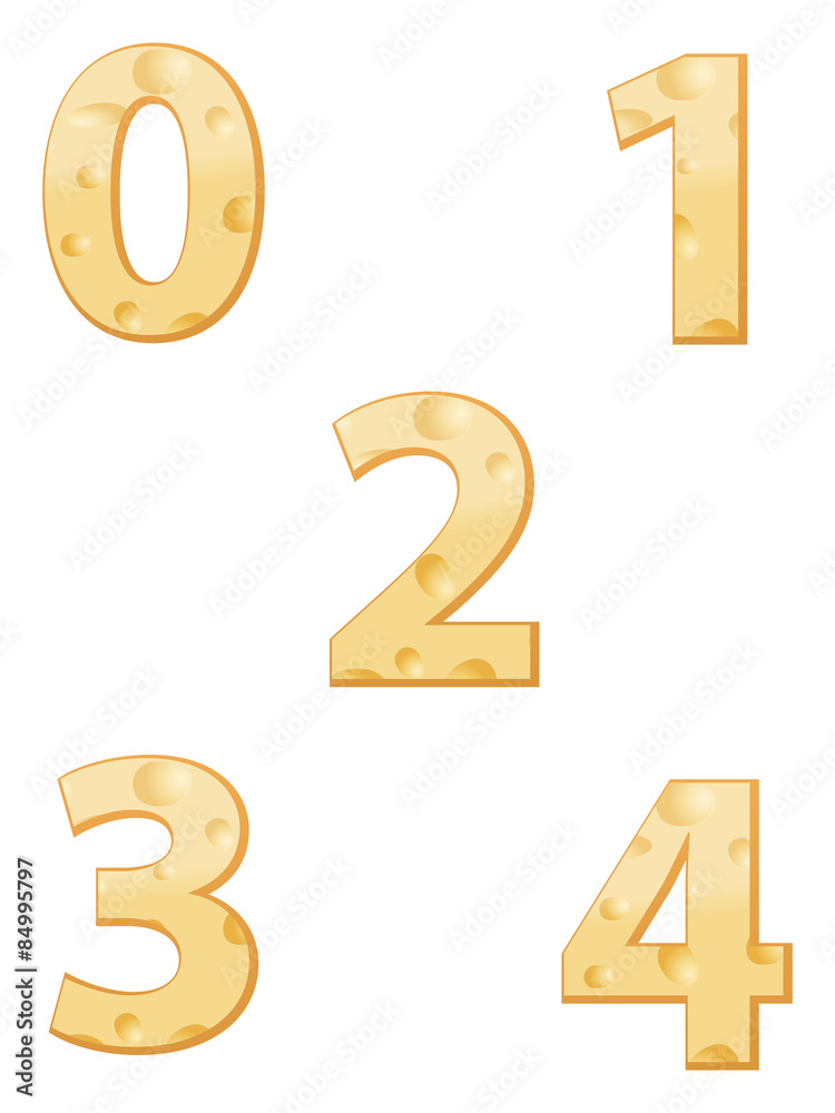 Cheese number 0 to 4 Cheese number 0 to 4