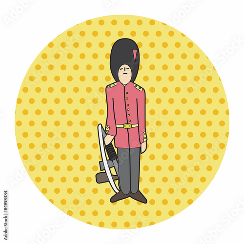 Queen's Guard theme elements vector,eps