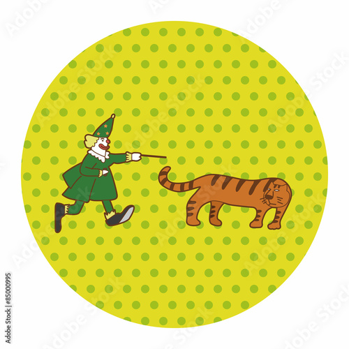 circus tamer theme elements vector,eps