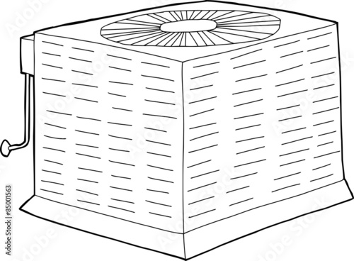 Outlined Central Air Conditioner